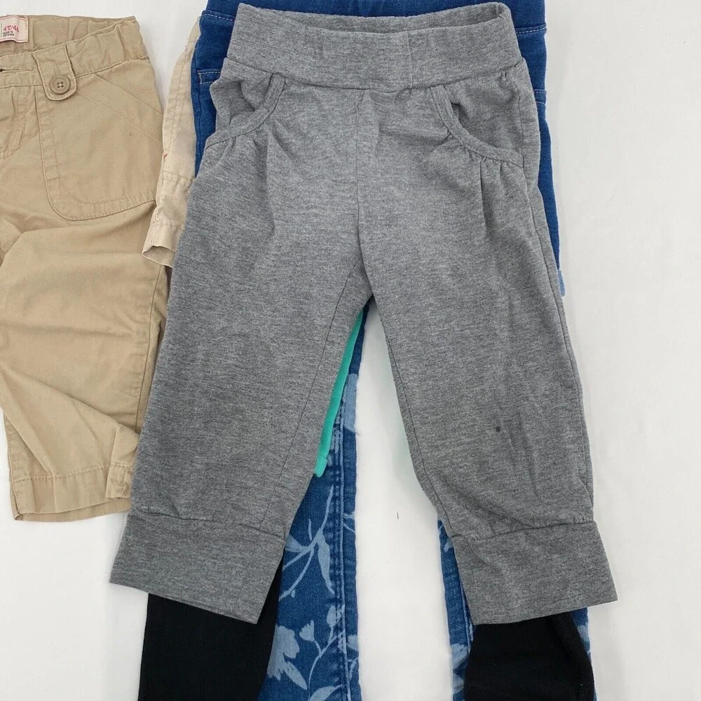 Mixed Lot Of 7 Old Navy & Jumping Beans Girls Jeggings Jeans And Shorts Size 4T